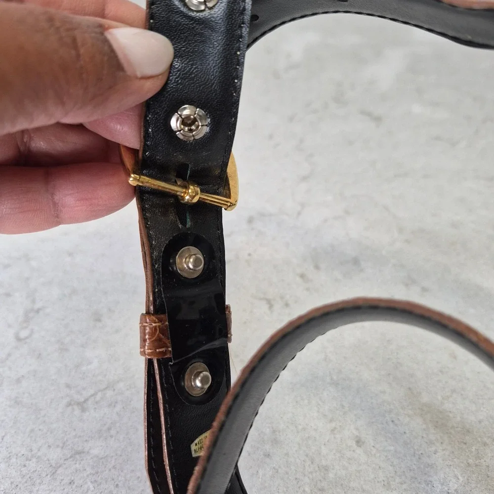 Serpi Belt Genuine Snakeskin Exotic 36 Brown Women